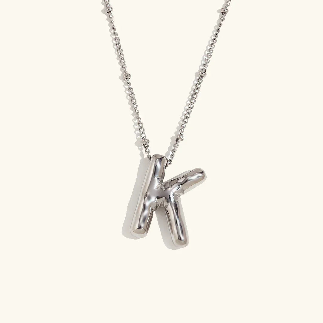 [Amore]Balloon Gold Initial Necklace