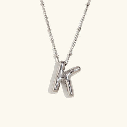 [Amore]Balloon Gold Initial Necklace