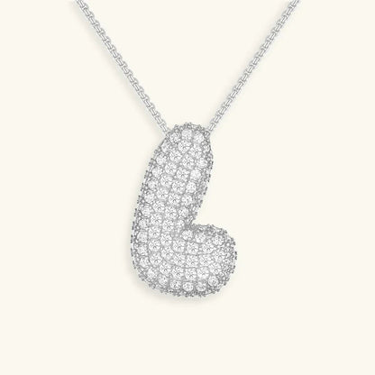 [Amore]Bubble Initial Diamond Necklace