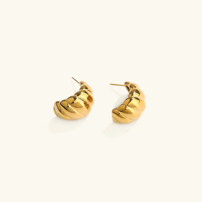 [Amore]Lucina Gold Huggie Earrings