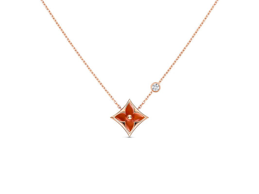 [Amore]STAR NECKLACE PINK GOLD 1 DIAMOND