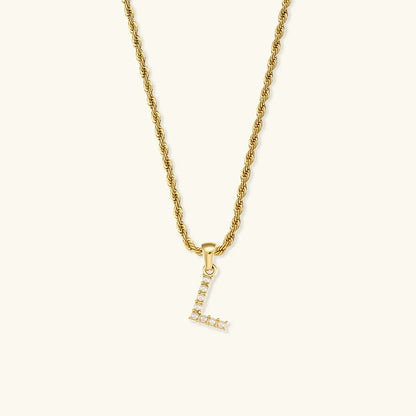 [Amore]Elodie Initial Letter Pearl Necklace
