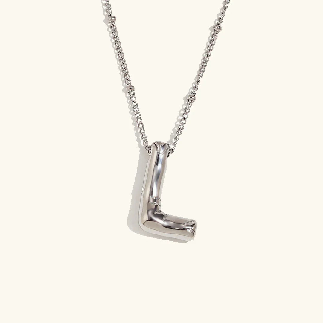 [Amore]Balloon Gold Initial Necklace