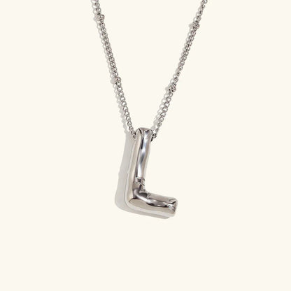 [Amore]Balloon Gold Initial Necklace