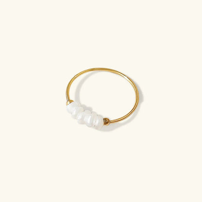 [Amore]Magnolia Freshwater Pearl Gold Ring