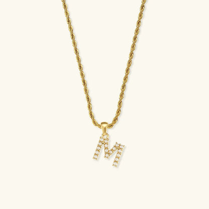 [Amore]Elodie Initial Letter Pearl Necklace