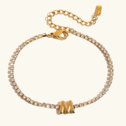 [Amore]Avaria Bubble Letter Tennis Bracelet