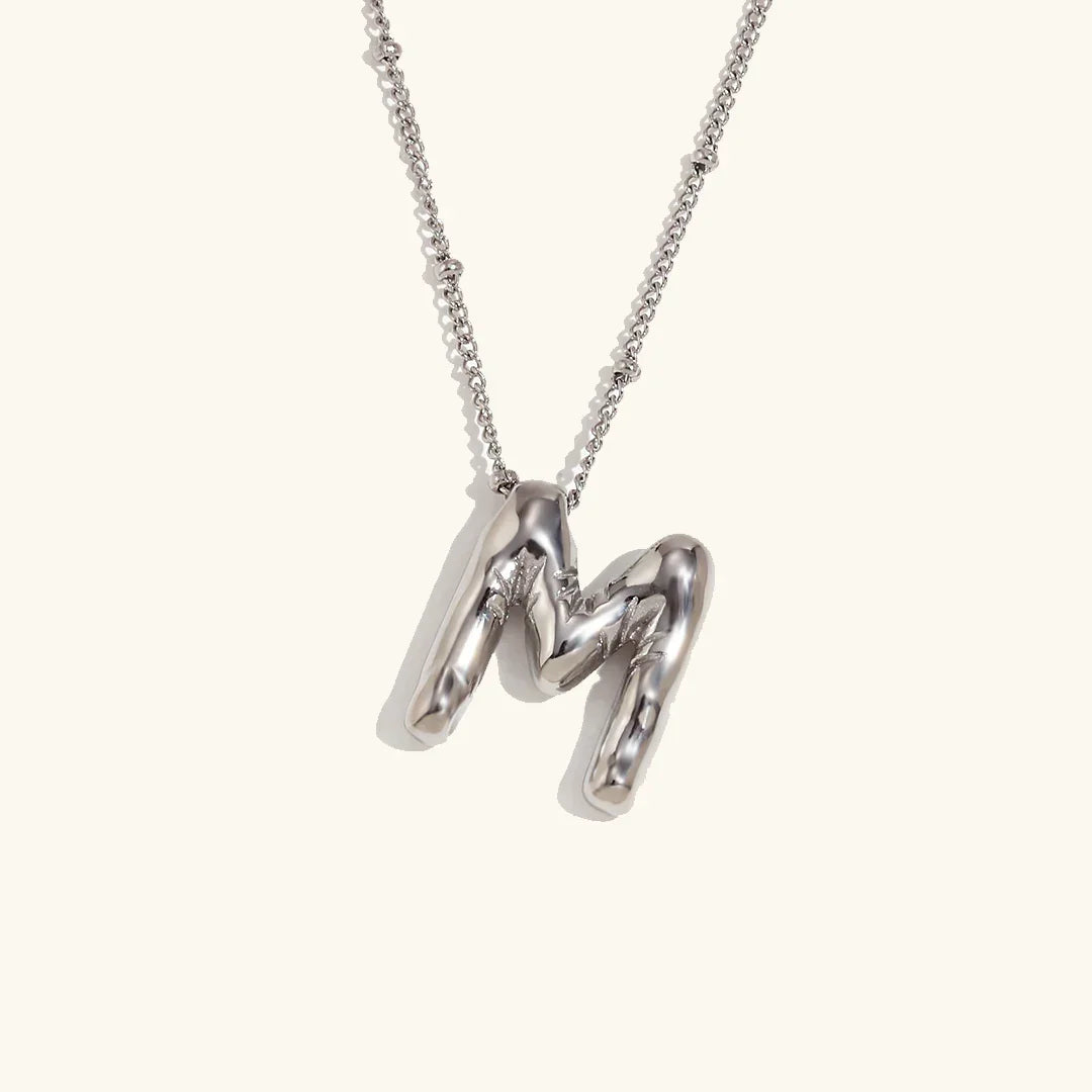 [Amore]Balloon Gold Initial Necklace