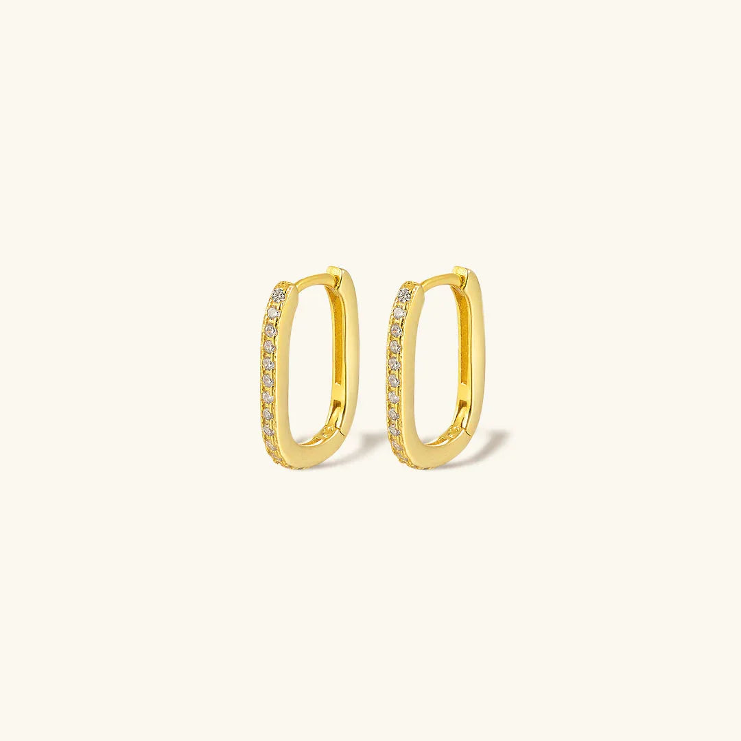 [Amore]Melissa Oval Hoop Earrings