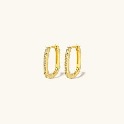 [Amore]Melissa Oval Hoop Earrings