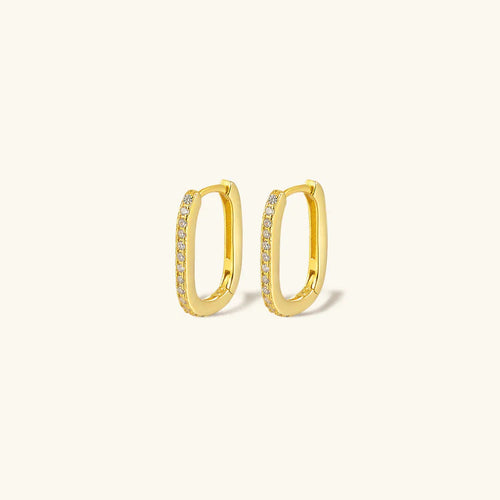 [Amore]Melissa Oval Hoop Earrings