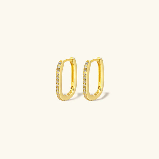 [Amore]Melissa Oval Hoop Earrings