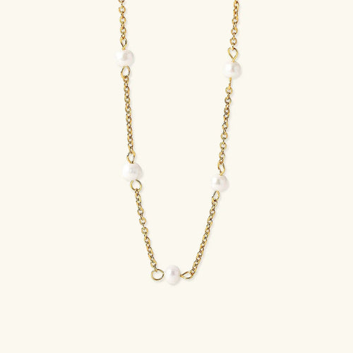[Amore]Nora Gold Pearl Necklace