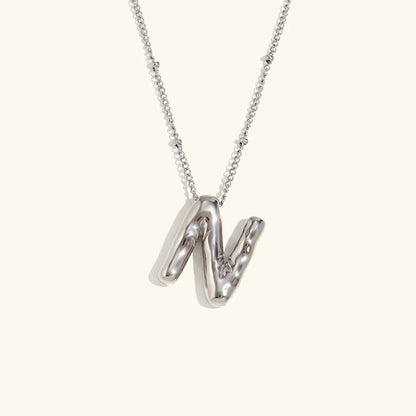 [Amore]Balloon Gold Initial Necklace