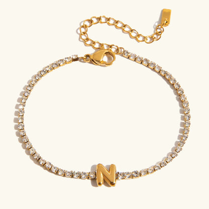 [Amore]Avaria Bubble Letter Tennis Bracelet