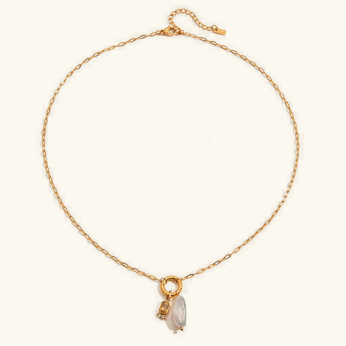 [Amore]Caitlin Birthstone Pearl Necklace