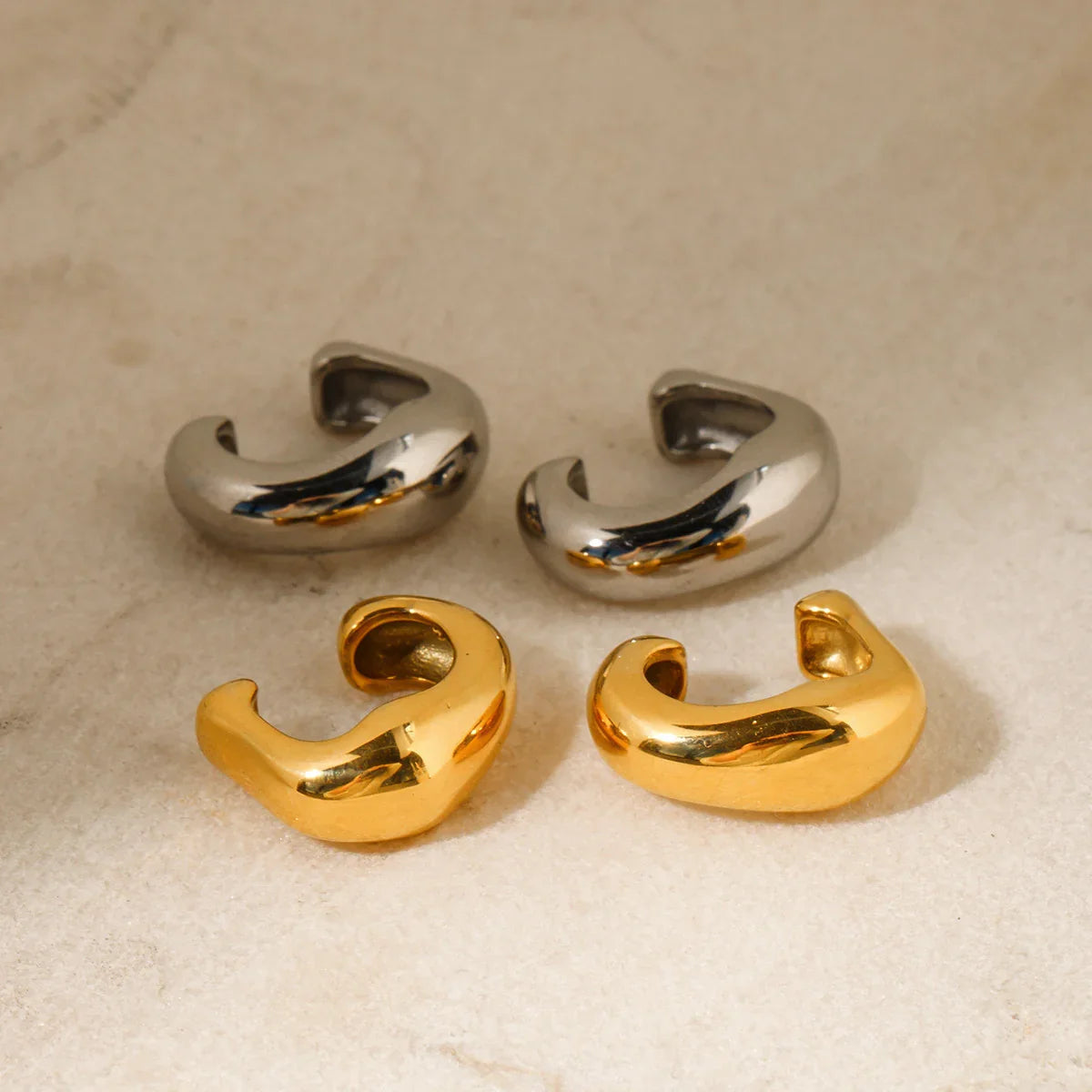 [Amore]Fabienne Gold Ear Cuffs