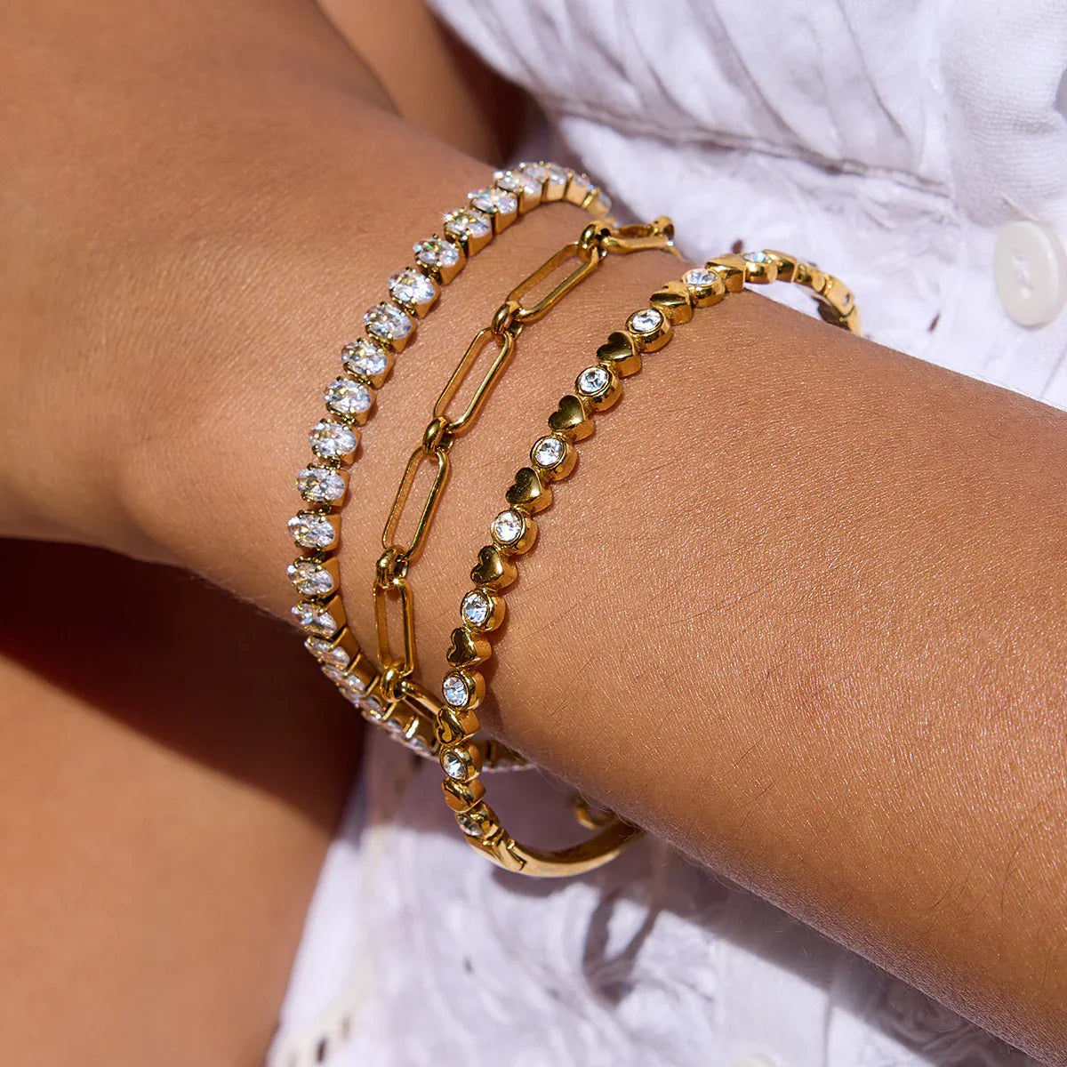 [Amore]Avaria Oval Cut Tennis Bracelet