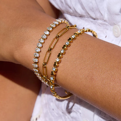 [Amore]Avaria Oval Cut Tennis Bracelet
