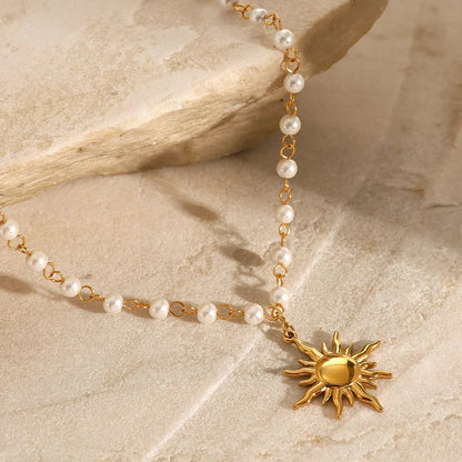 [Amore]Apollo Sun Pearl Necklace