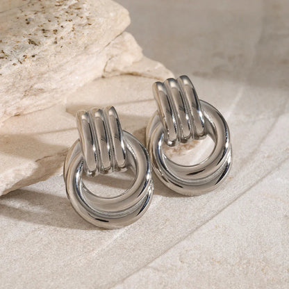 [Amore]Luna Layered Hoop Earrings
