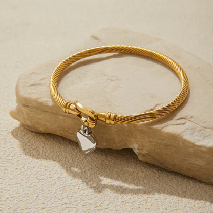 [Amore]Solenne Twisted Band Gold Bracelet