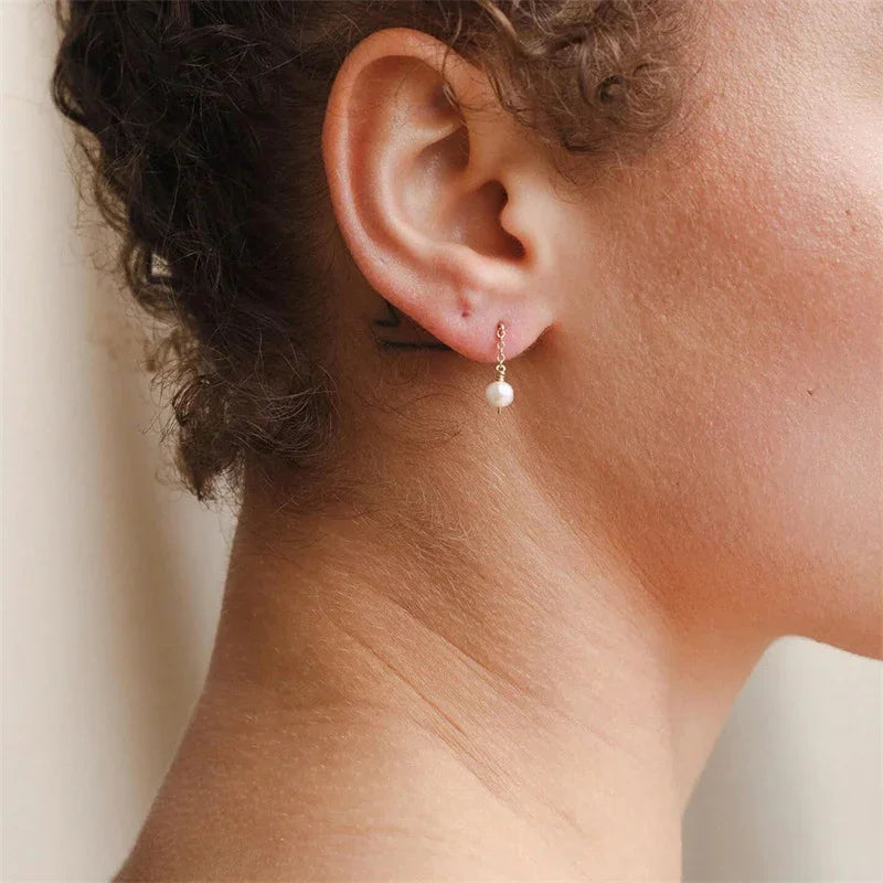 [Amore]Dorothy Pearl Earrings