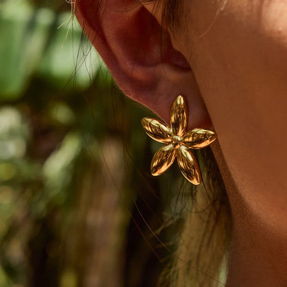 [Amore]Monica Floral Gold Earrings
