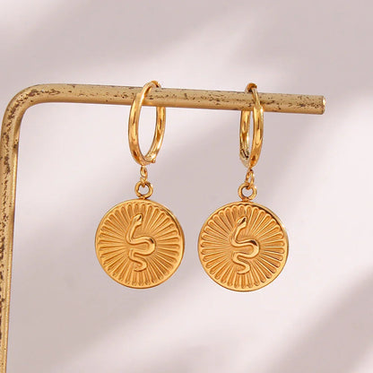 [Amore]Eliana Serpent Coin Earrings