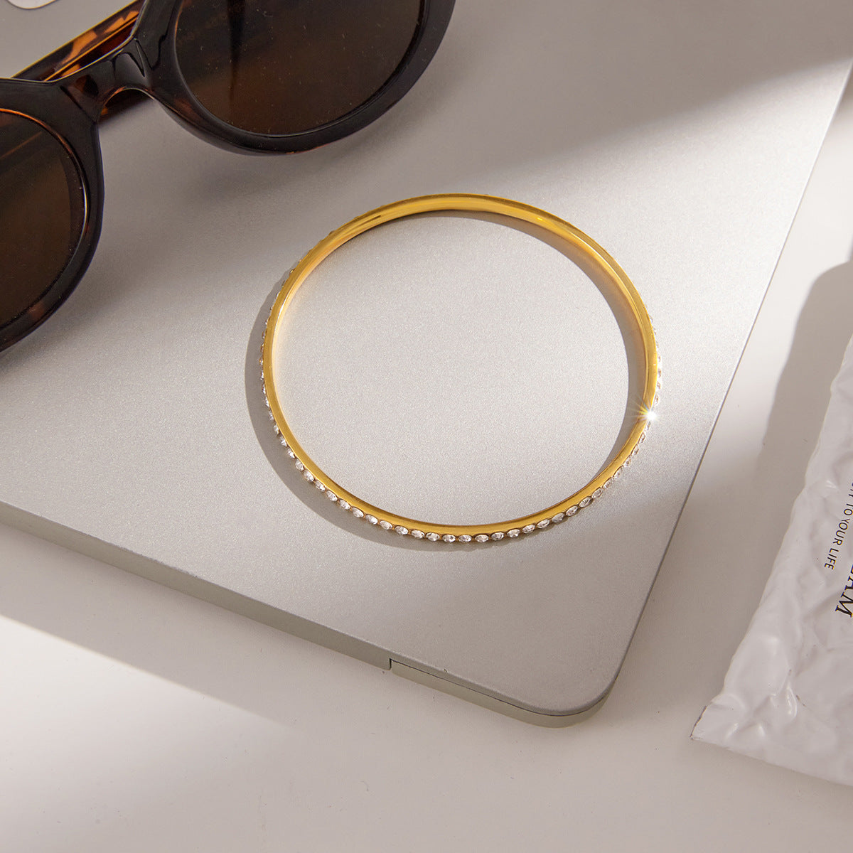 [Amore]Kalista Diamond Gold Bangle