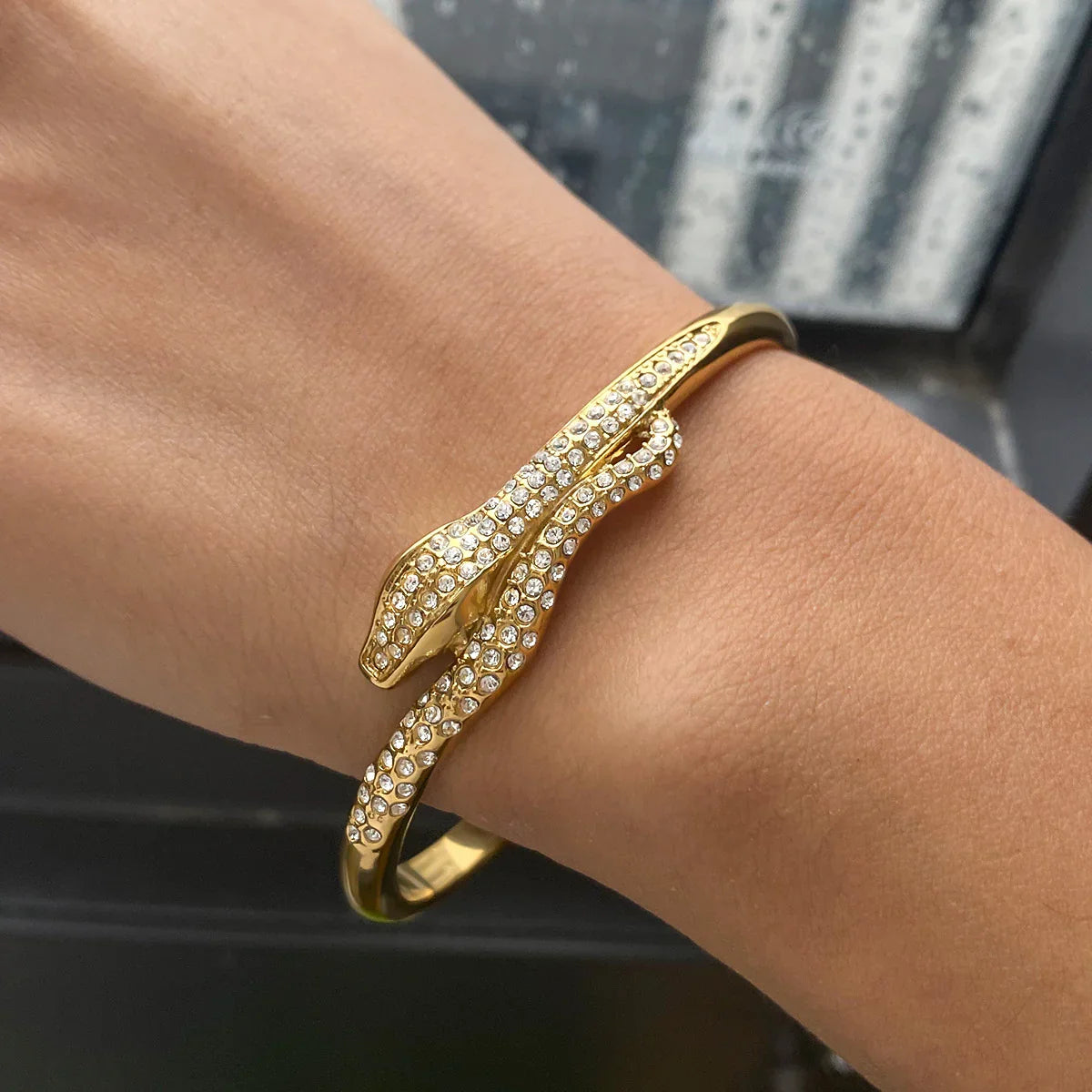 [Amore]Rosalee Serpentine Diamond Bangle