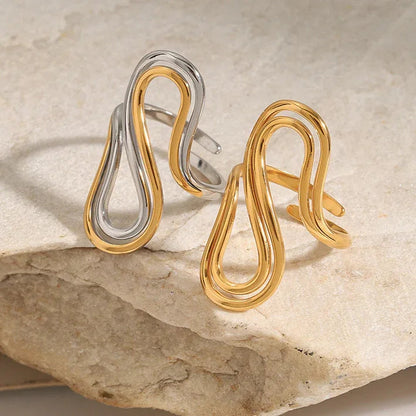 [Amore]Halle Abstract Gold Ring
