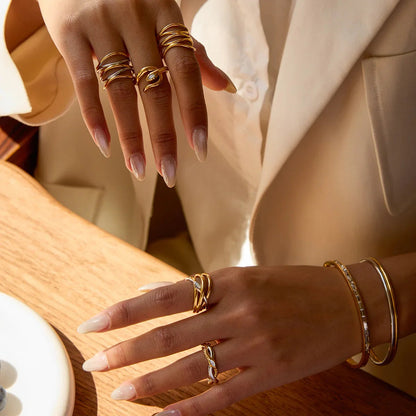 [Amore]Nerisse Two-Tone Twist Ring