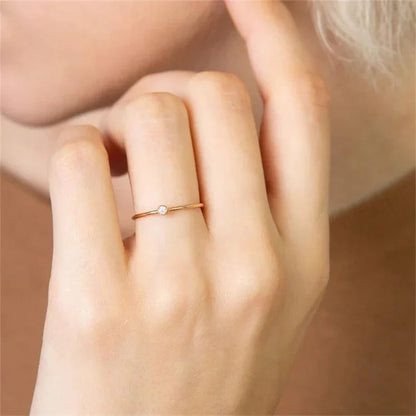 [Amore]Amelia Birthstone Stacker Ring