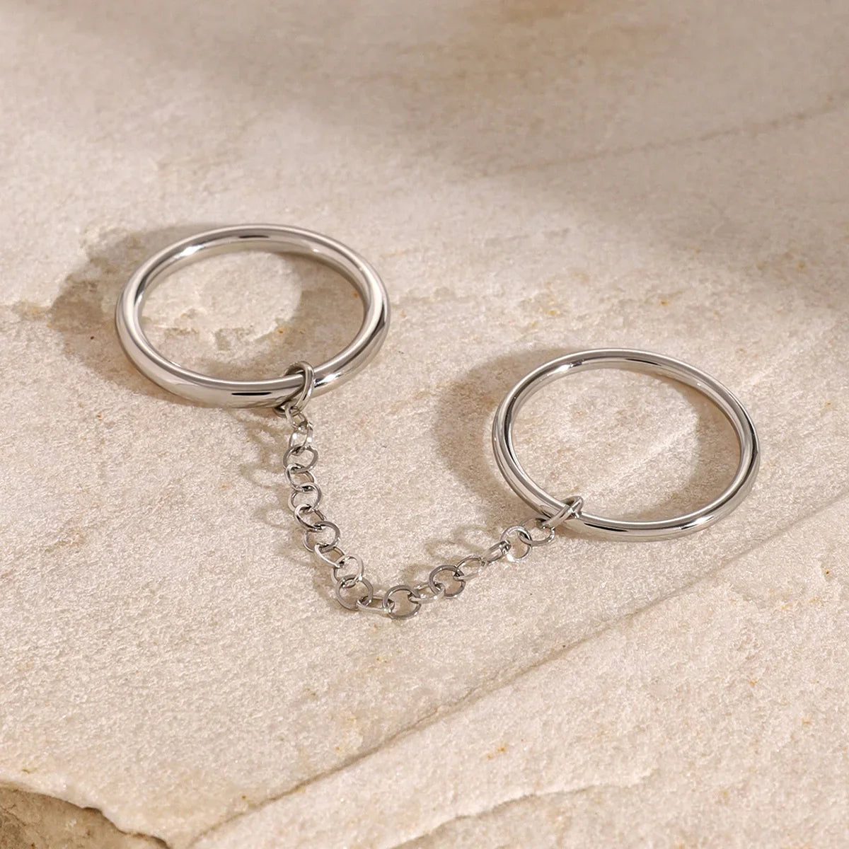 [Amore]Bridget Chain Stacked Ring