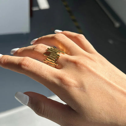 [Amore]Zoella Abstract Gold Ring