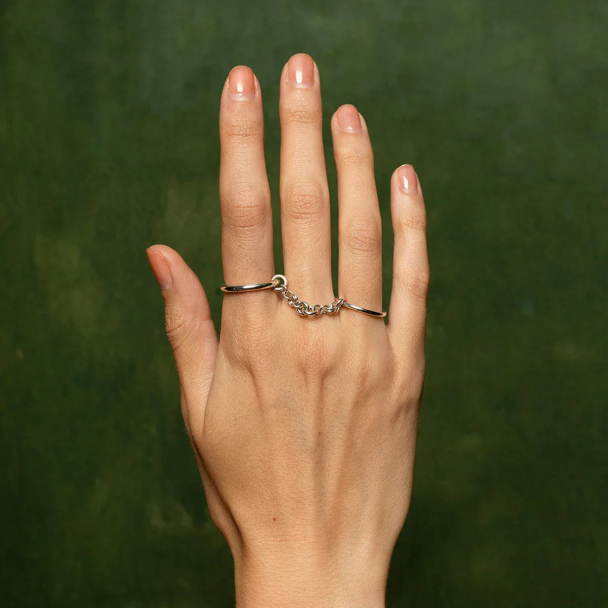 [Amore]Bridget Chain Stacked Ring