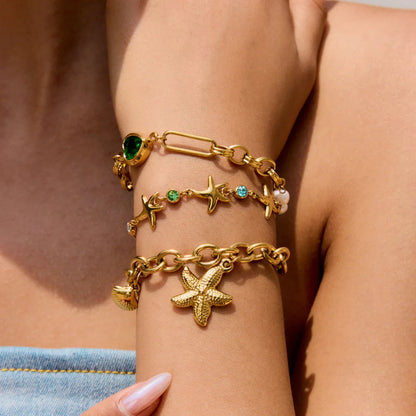 [Amore]Kristine Golden Starfish Bracelet