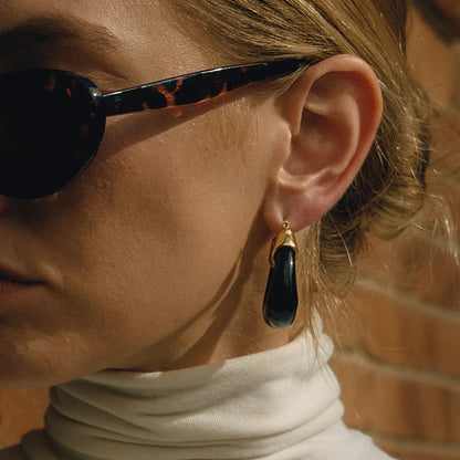 [Amore]Leighton Chunky Enamel Hoops