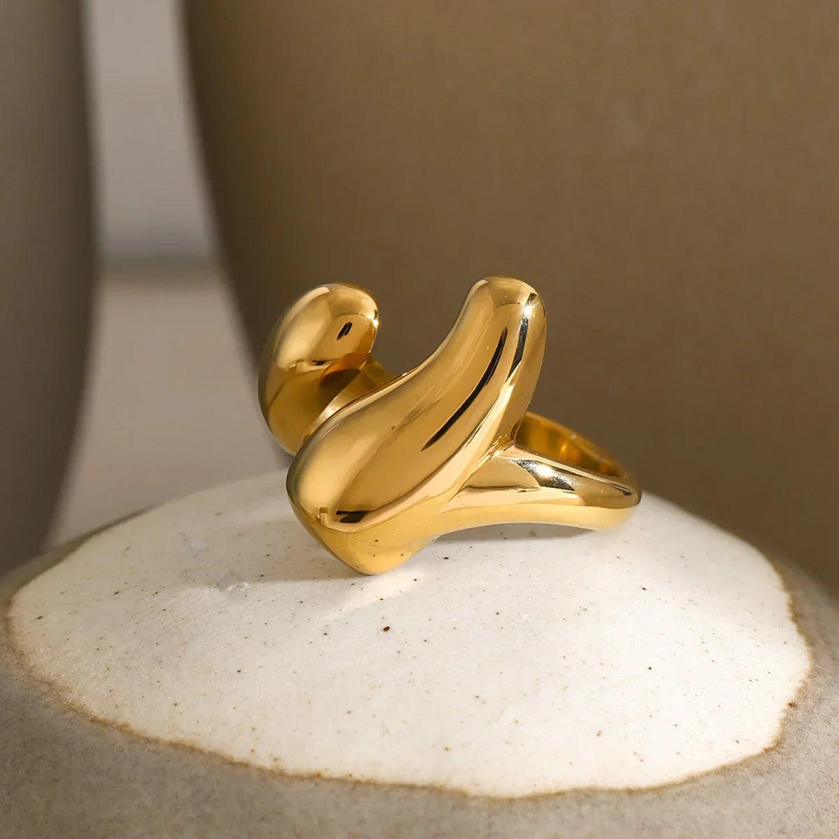 [Amore]Abstract Gold Ring