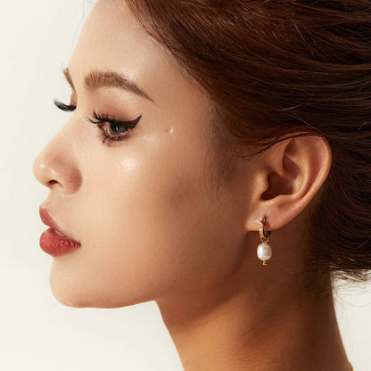 [Amore]Sara Pearl Earrings