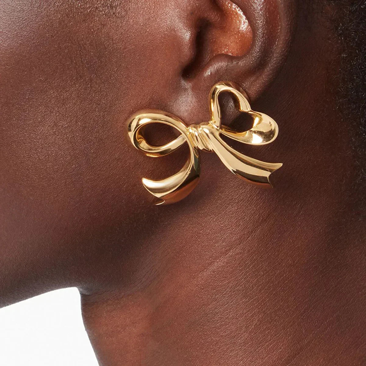 [Amore]Carissa Gold Bowtie Earrings