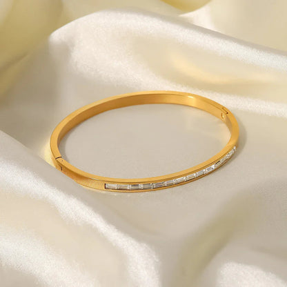 [Amore]Grace Gold Diamond Bangle
