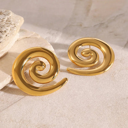 [Amore]Zarya Spiral Gold Earrings