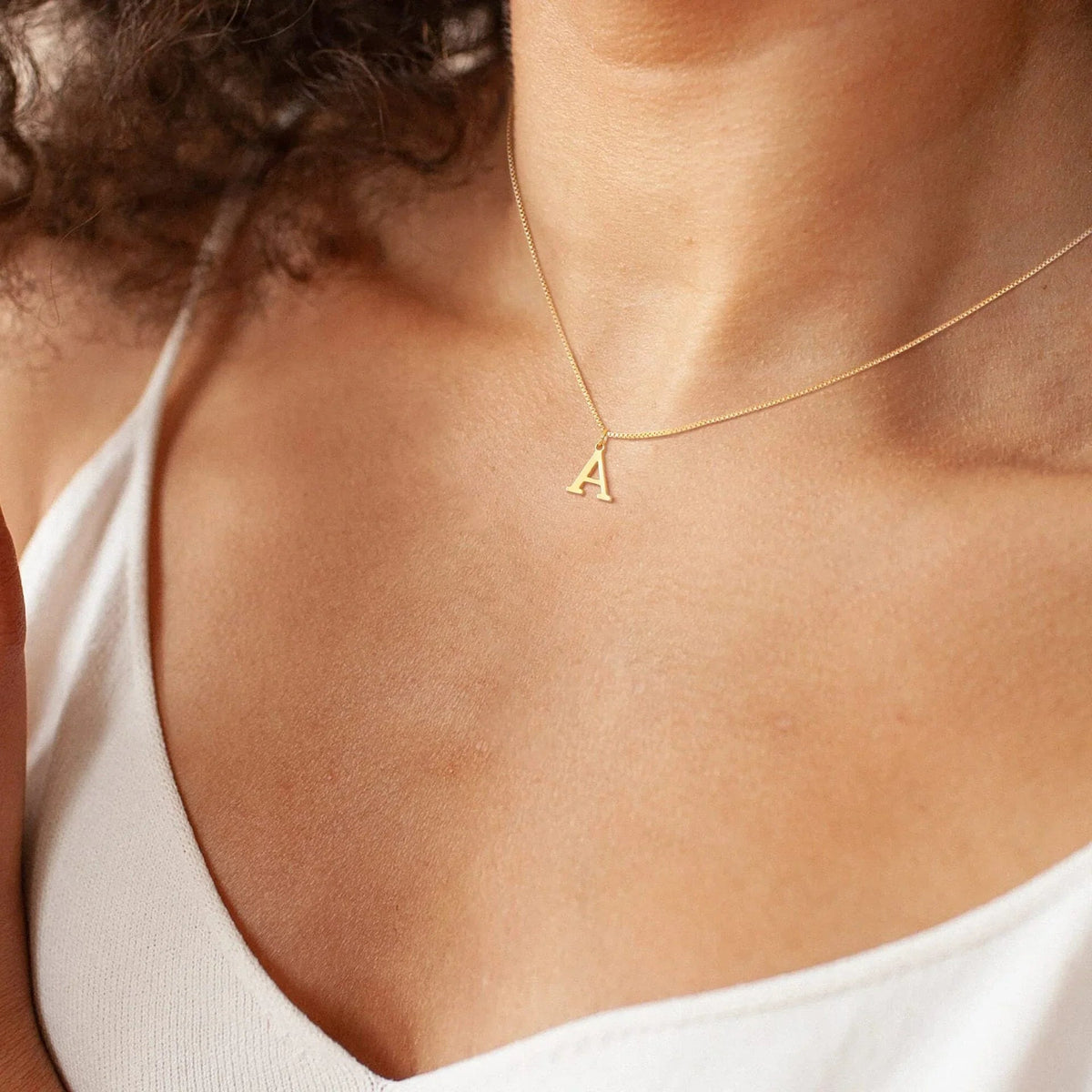 [Amore]Therese Letter Initial Gold Necklace