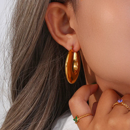 [Amore]Kayleigh Chunky Hoop Earrings