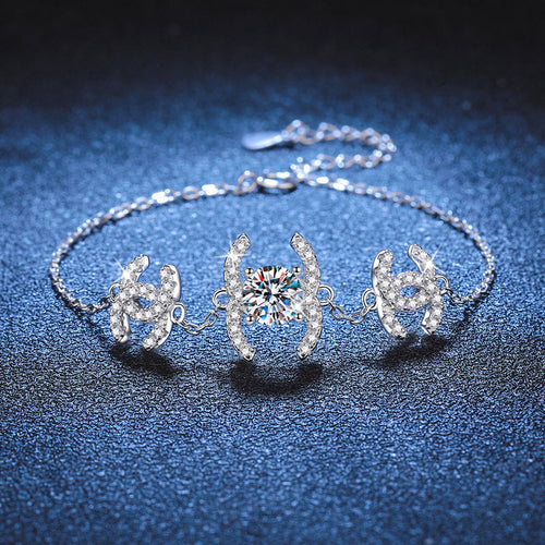 [Amore]CLASSIC INTERLOCKING MOISSANITE BRACELET