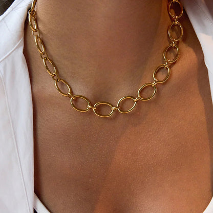 [Amore]Cielle Chunky Gold Chain Necklace