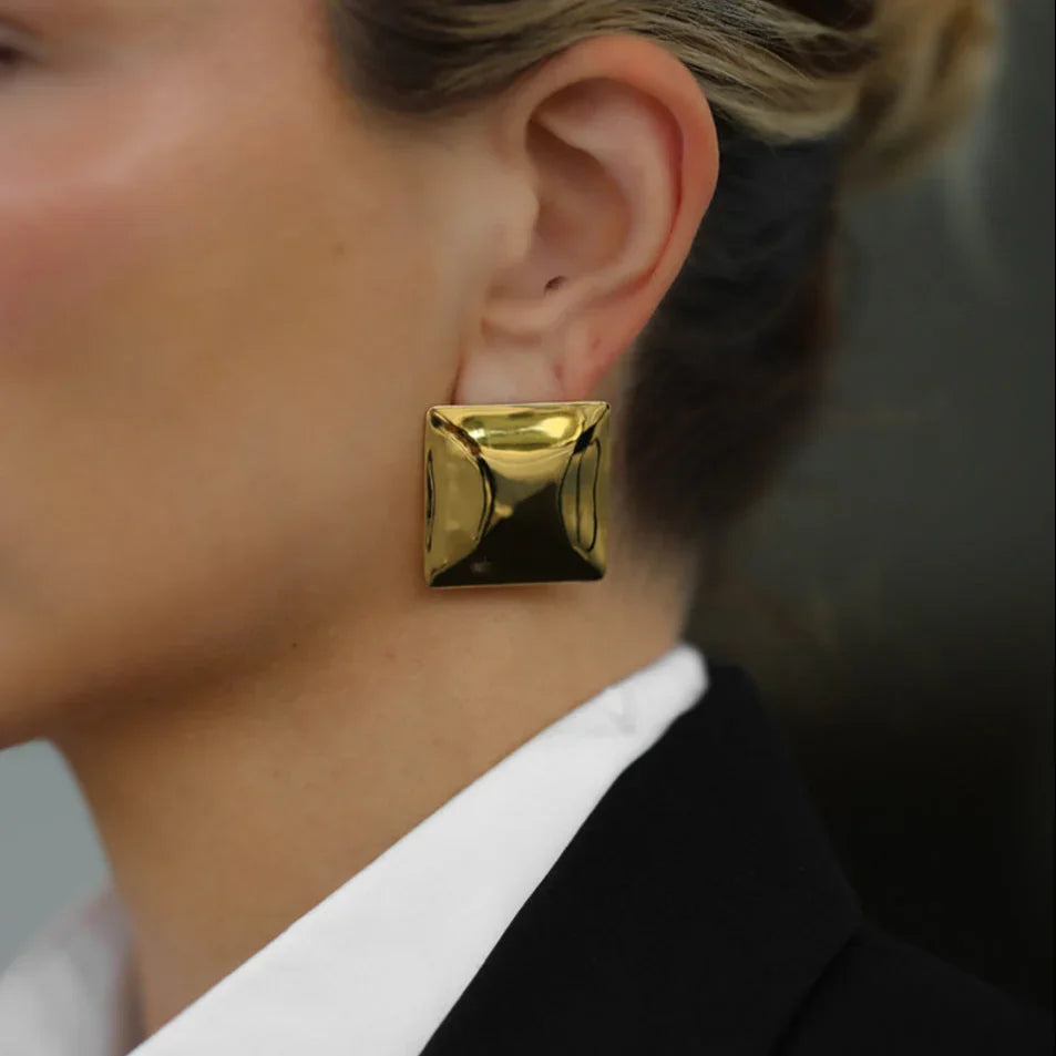 [Amore]Fischer Chunky Pillow Earrings