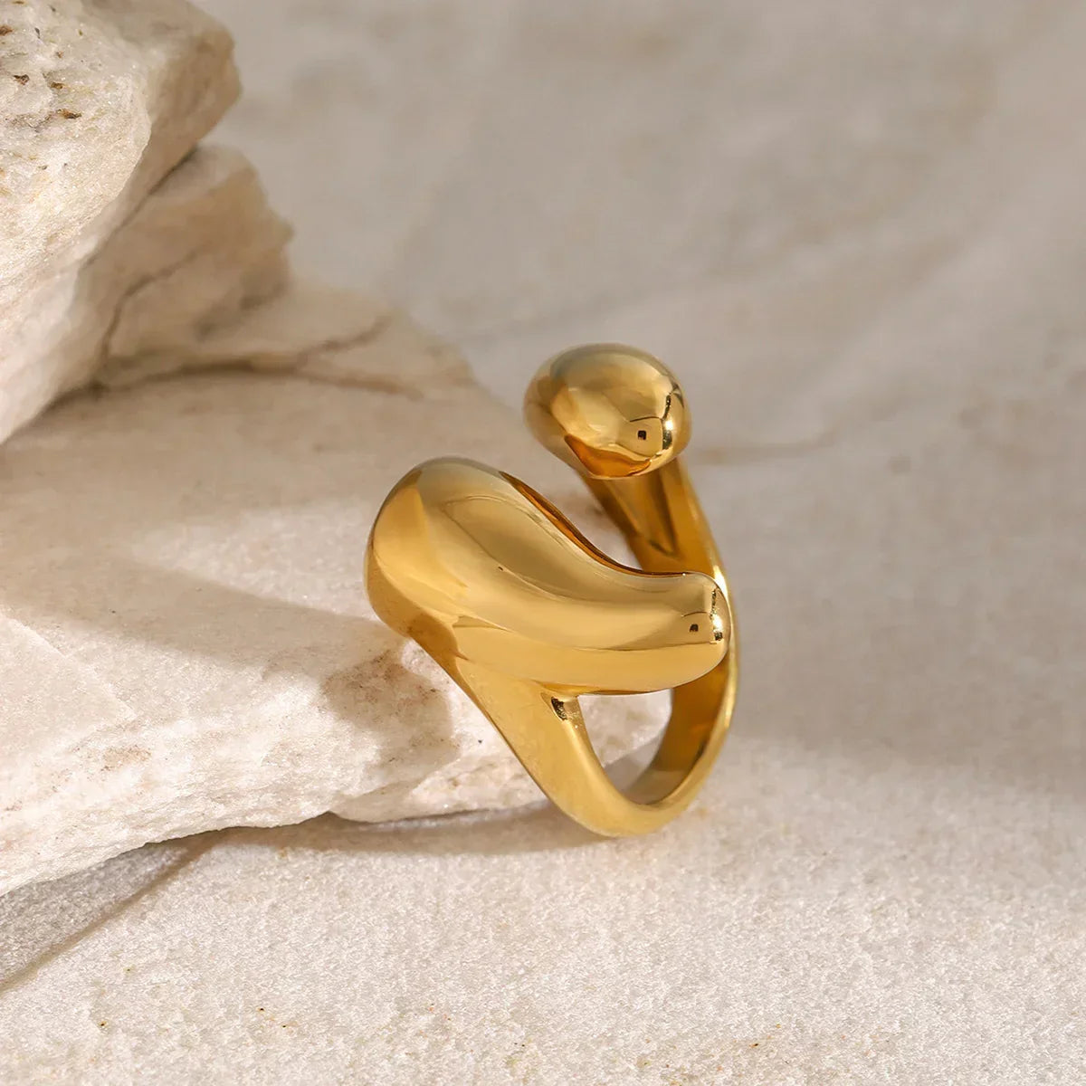 [Amore]Abstract Gold Ring